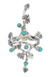 Genuine Sterling Silver Turquoise Ring Size 6-1/4 VX62288